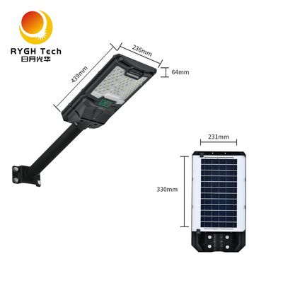 Chips LED de alta qualidade 5050 integrados Solar LED Street Light 10W Com Controle de Luz Indução de Radar de Controle Remoto