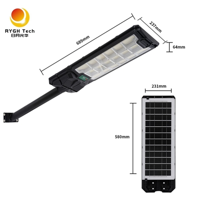 Radar Indução Solar Luz de rua LED 18W Controle remoto Iluminação exterior para estradas Piso do pátio