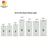 Sensor de Micro-ondas para Iluminação Rodoviária Tudo em Um Integrado 60W Alumbrado Público Solar Lâmpada Solar LED para Rua