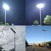 Luminária de rua LED 100W integrada de alumínio à prova d'água 12V Solar 170lm/W