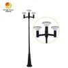 Luminária Solar de Jardim LED Integrada Externa de Três Cabeças 15W com Poste