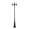 Luminária Solar de Jardim LED Integrada Externa de Três Cabeças 15W com Poste