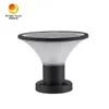 Luz de Jardim Solar LED Redonda para Poste de Parede com Pilar de Design Europeu