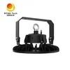 Iluminação Industrial 100W UFO Acabamento Preto Holofote High Bay
