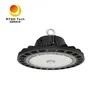 Iluminação Industrial 100W UFO Acabamento Preto Holofote High Bay