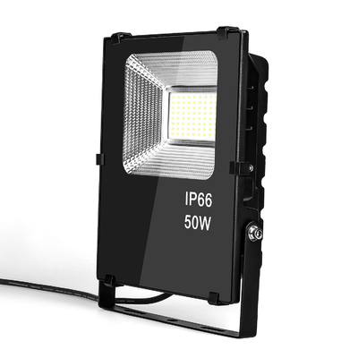 Aluminum+Tempered Glass Black housing 50w Driverless LED Flood light Housing