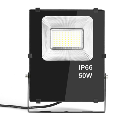 Aluminum+Tempered Glass Black housing 50w Driverless LED Flood light Housing
