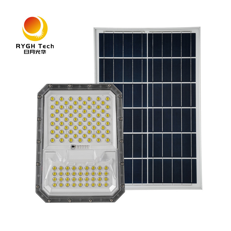Holofote Solar LED de Mastro Alto 100W/200W/300W para Jardim, Passarela e Estacionamentos