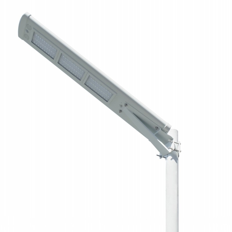 Auto branco morno posto solar da luz de rua do diodo emissor de luz de Smart 30W com controle móvel do APP