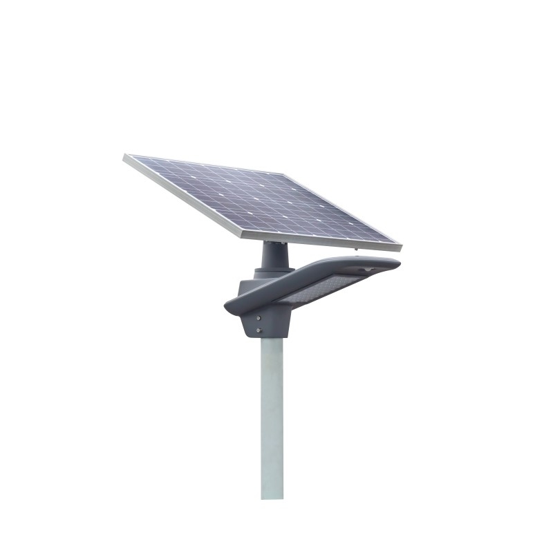 130-150LM/W luz de rua posta solar esperta do diodo emissor de luz da bateria alta da C.C. 11.1V do lúmen 60W - alojamento cinzento com 3 anos de garantia